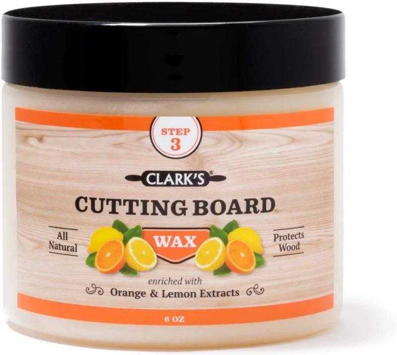 CLARK’S Cutting Board Finish Wax, Enriched with Lemon & Orange Oils (6 ounces)