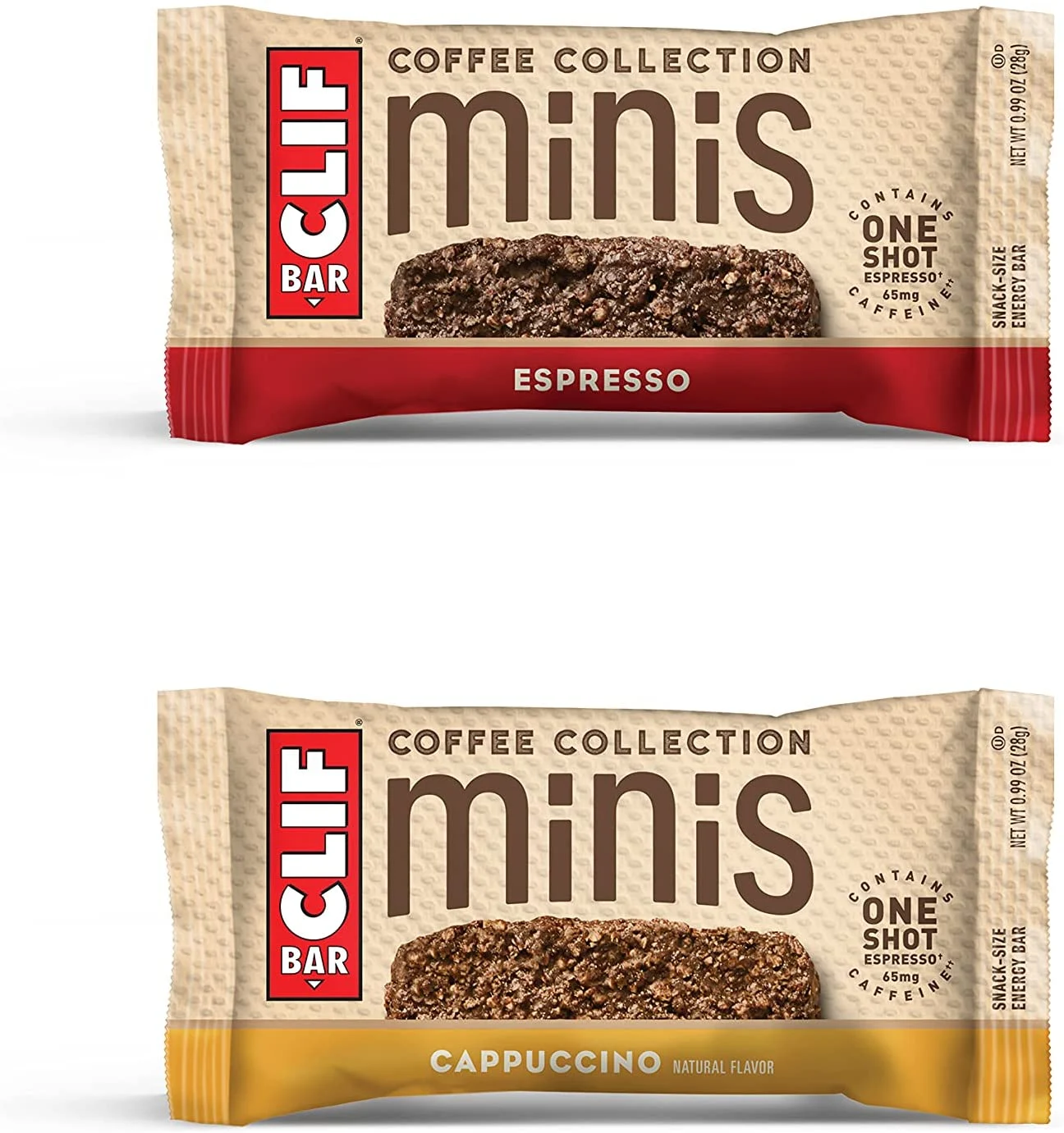 CLIF BARS Minis with 1 Shot of Espresso – Energy Bars Variety Pack – Cappuccino, Espresso Flavors