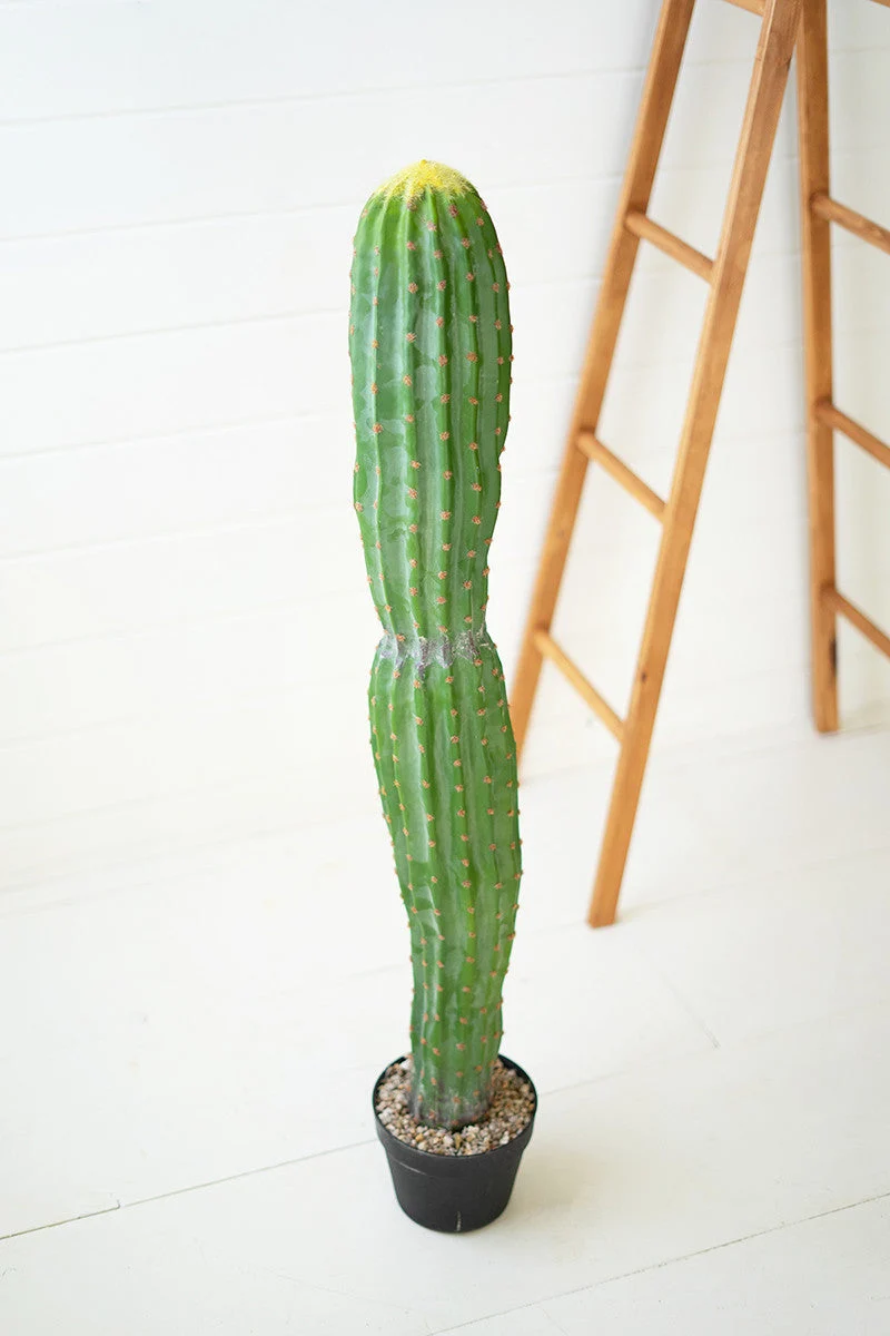 Kalalou CNL1318 Artificial Single Trunk Cactus In A Plastic Pot