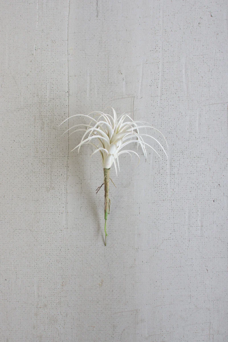 White Air Plant Small 6.5"H – Plastic & Wire Faux Botanical Accent for Modern Greenery Displays (Set of 6) By Kalalou