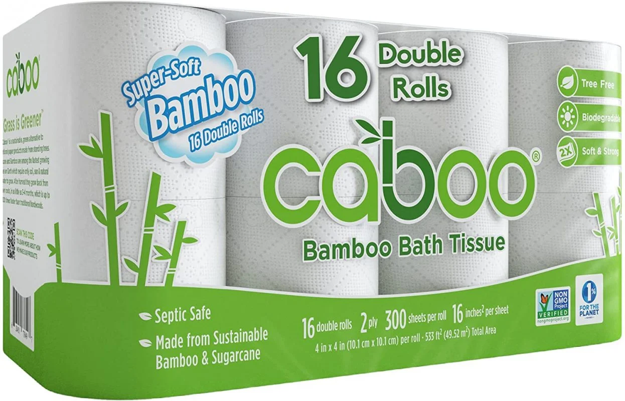 Caboo Tree-Free Bamboo Toilet Paper, Septic Safe Biodegradable Bath Tissue