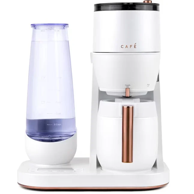 Cafe 10 -Cup Programmable Residential Drip coffee maker with Automatic Shut-Off ( Matte White )