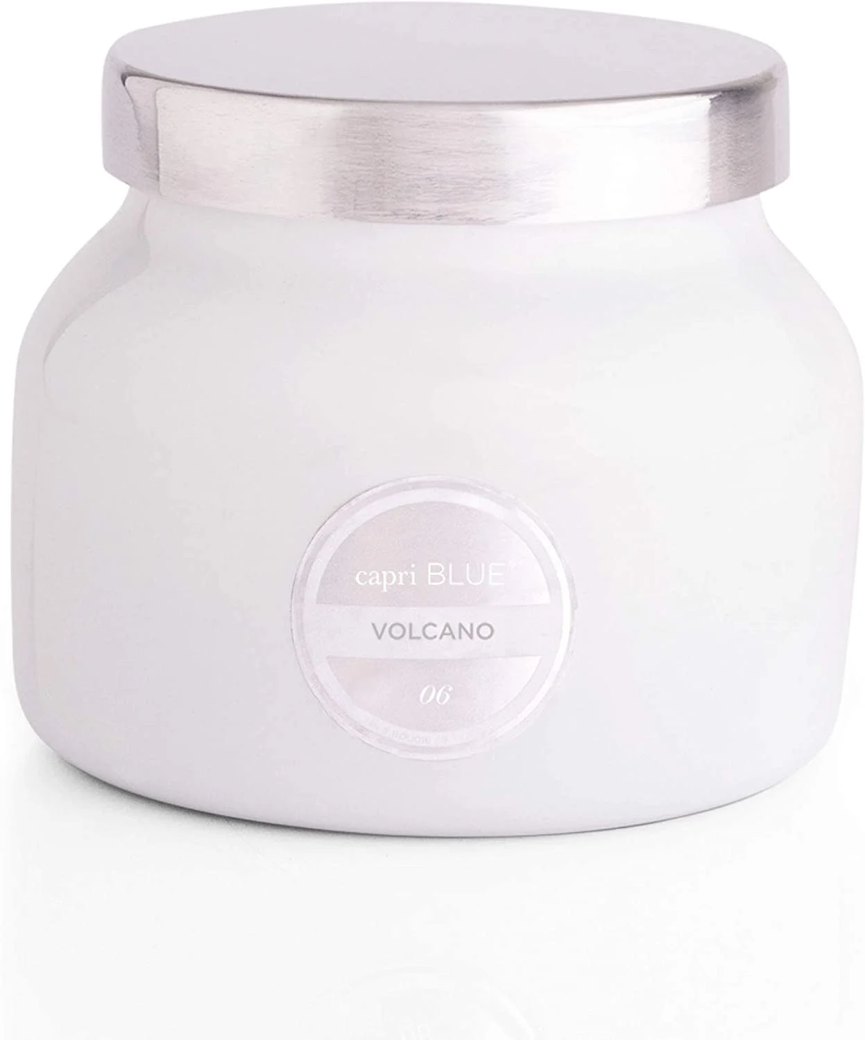 Capri Blue Petite Scented Candle with Glass Candle Holder, White