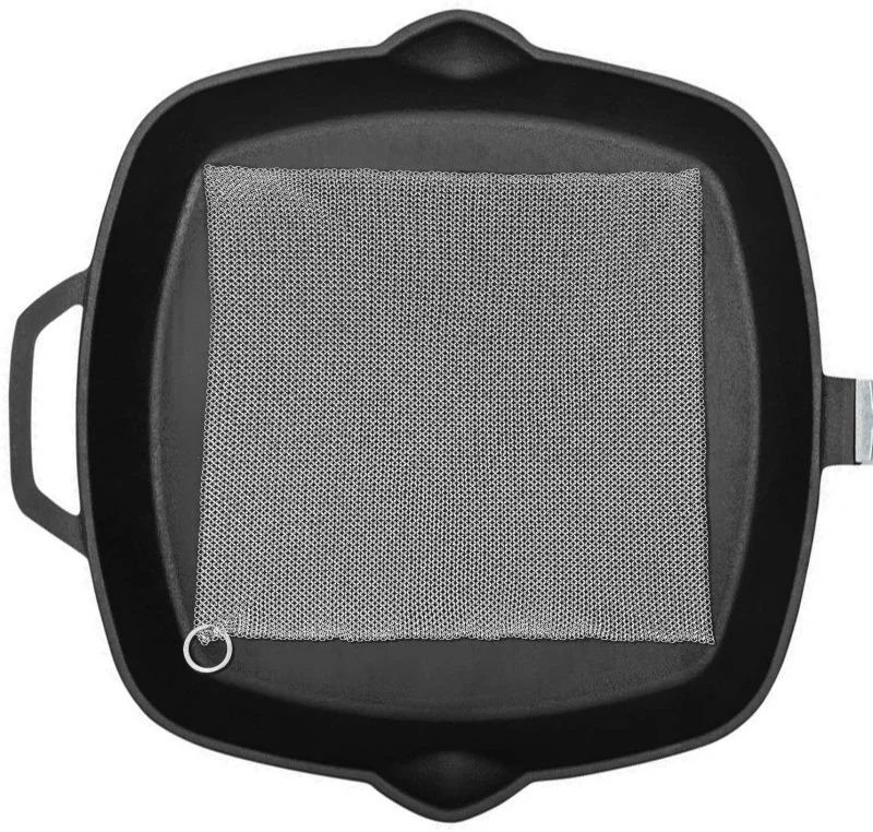 Amagabeli 10”x10” Cast Iron Cleaner Mesh Premium 316 Stainless Steel Small Rings
