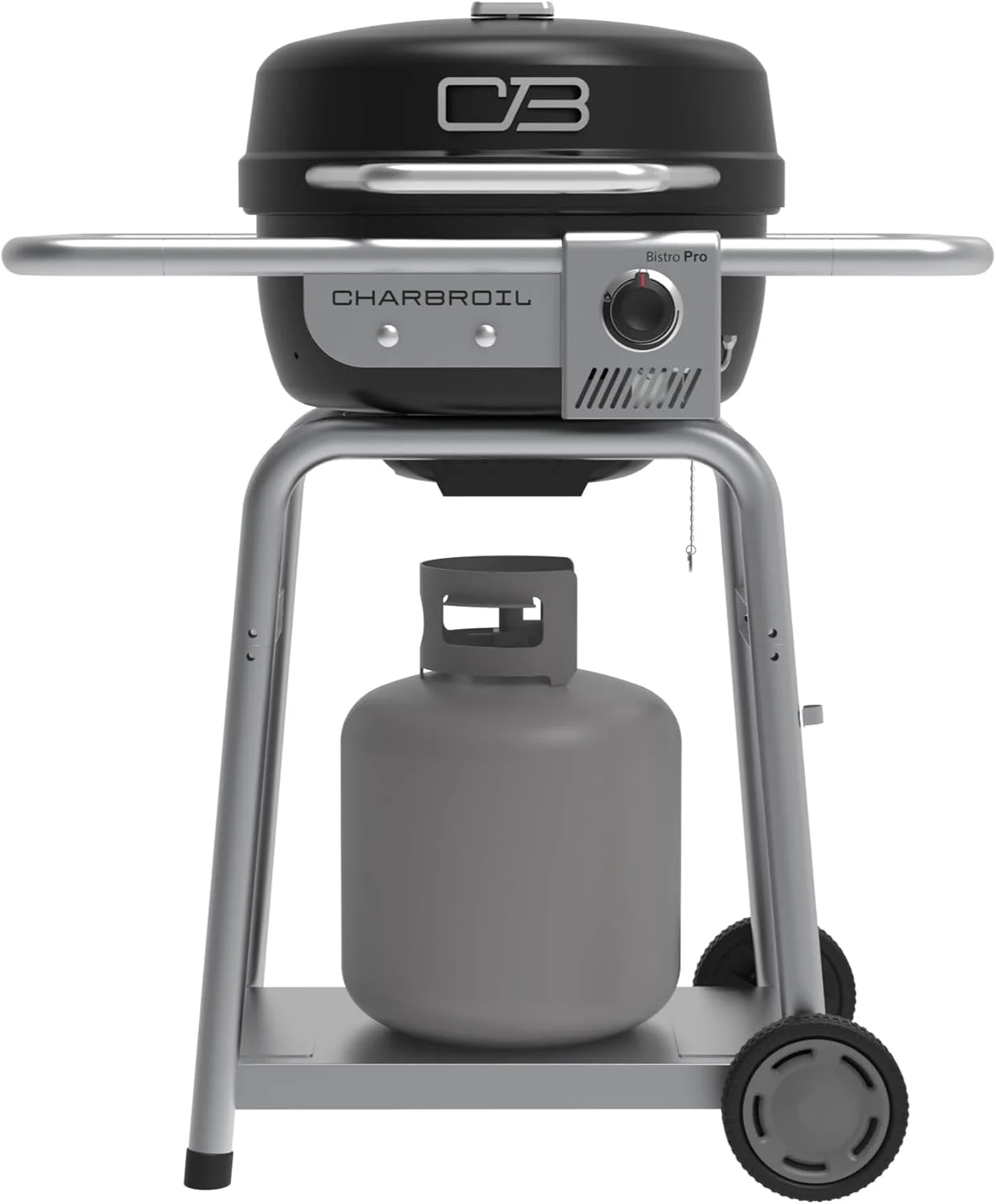 Charbroil 25302161 Bistro Pro Gas Grill for Small Spaces and Patios, Black