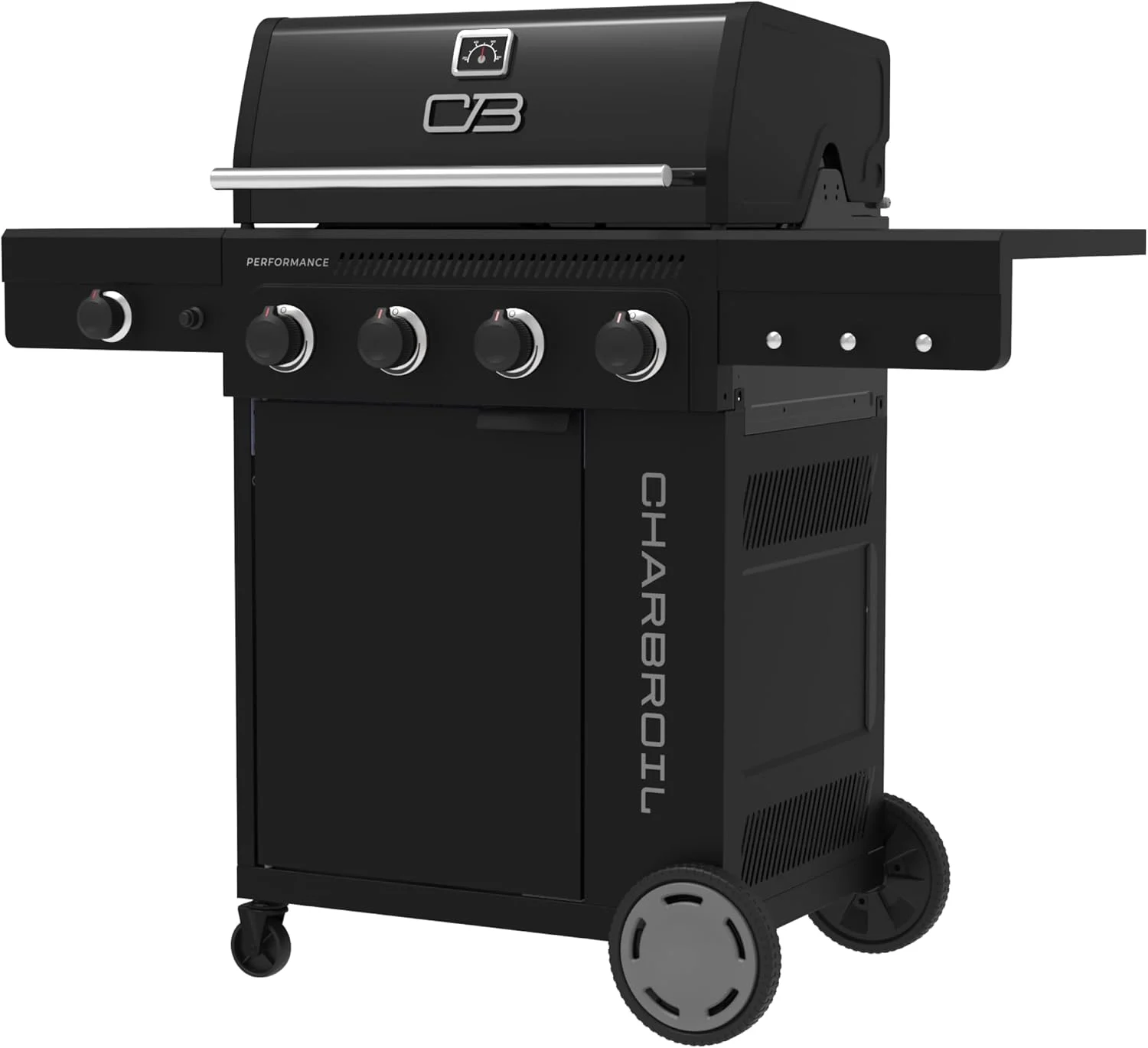 Charbroil 463253925 Performance Series 4-Burner Gas Grill Cabinet with Side Burner, Black