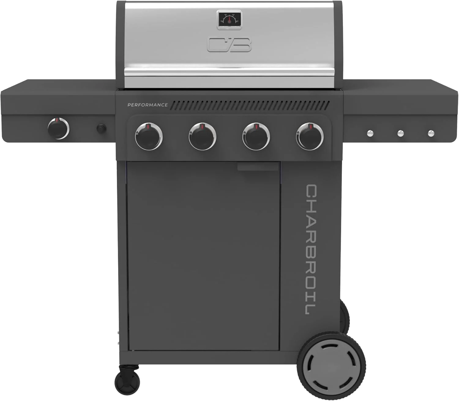 Charbroil 463254025 Performance Series 4-Burner Gas Grill Cabinet with Side Burner, Gray