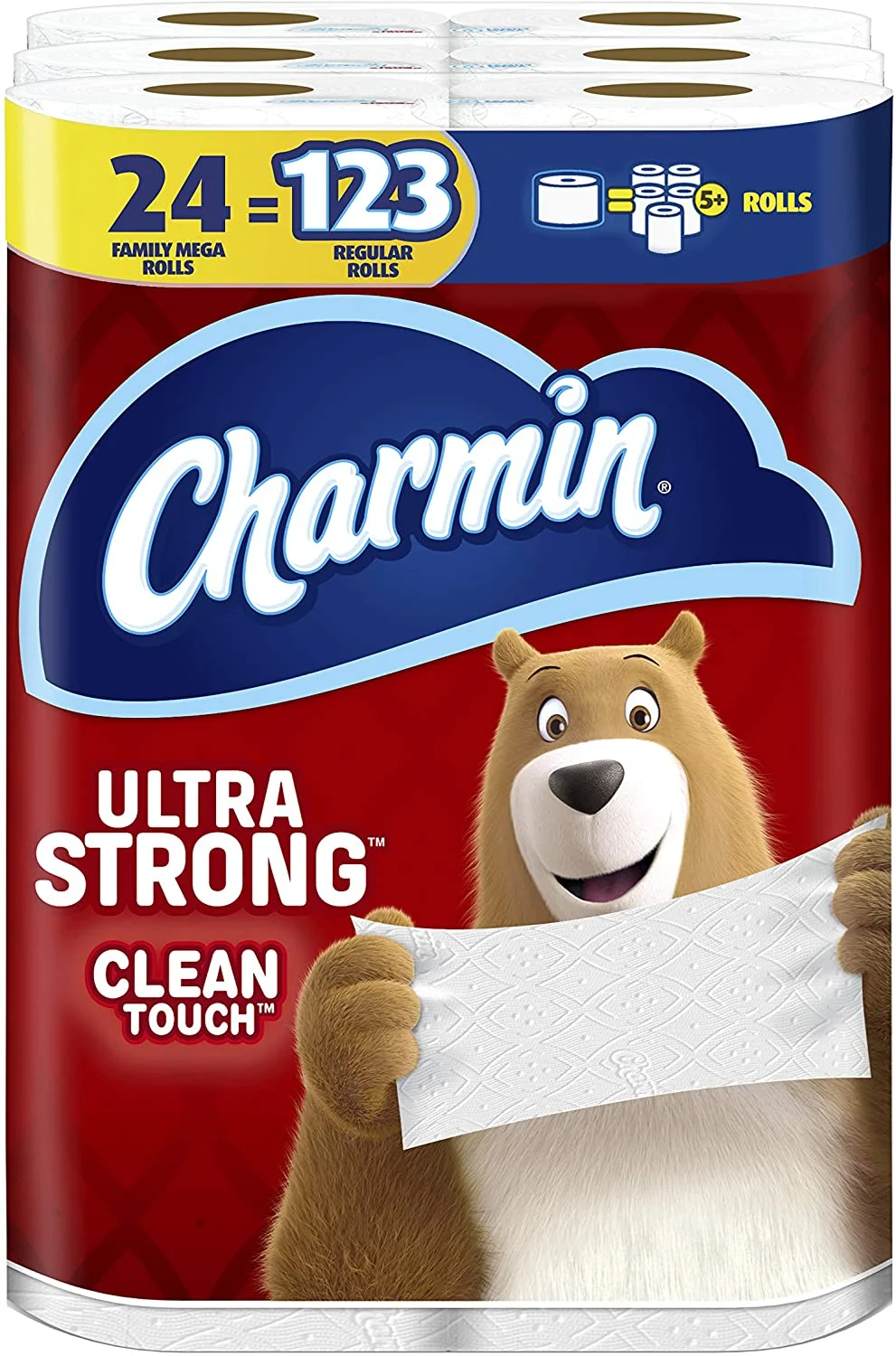 Charmin Ultra Strong Clean Touch Toilet Paper, 1 Pack of 24 Count