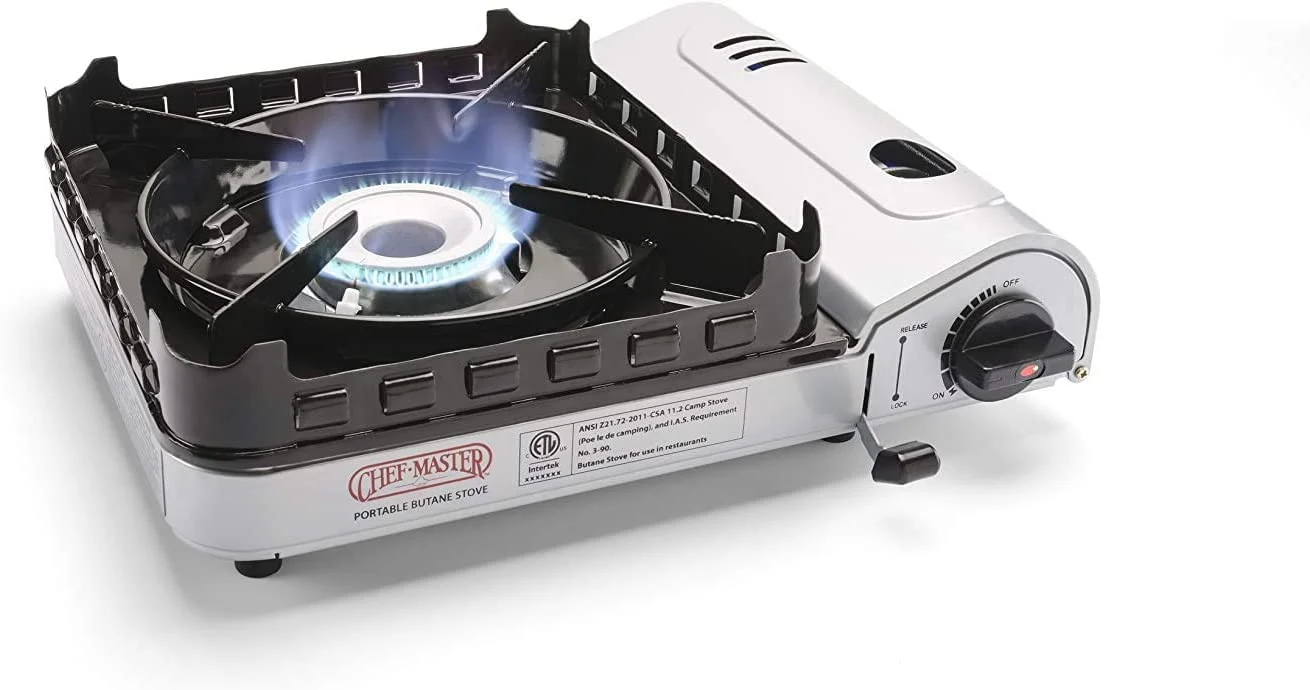 Chef Master 90019 Portable Butane Stove, 15,000 BTU Single Burner Gas Stove