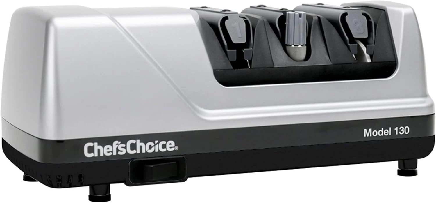 Chef’sChoice 0130506 Professional Electric Knife Sharpeners Sharpening Station, 3-Stage, Silver