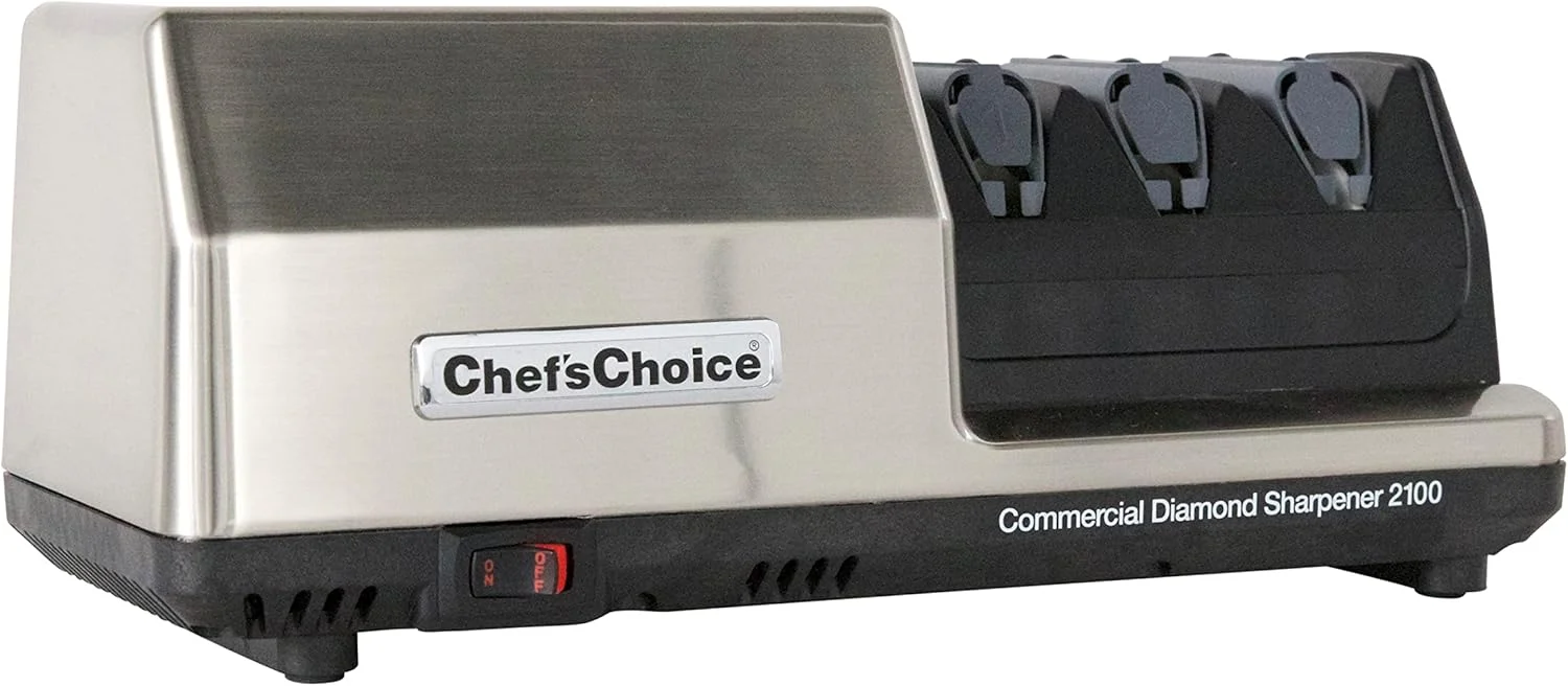Chef’sChoice 2100 Professional Commercial Electric Knife Sharpener Edge Select, 3-Stage, Silver