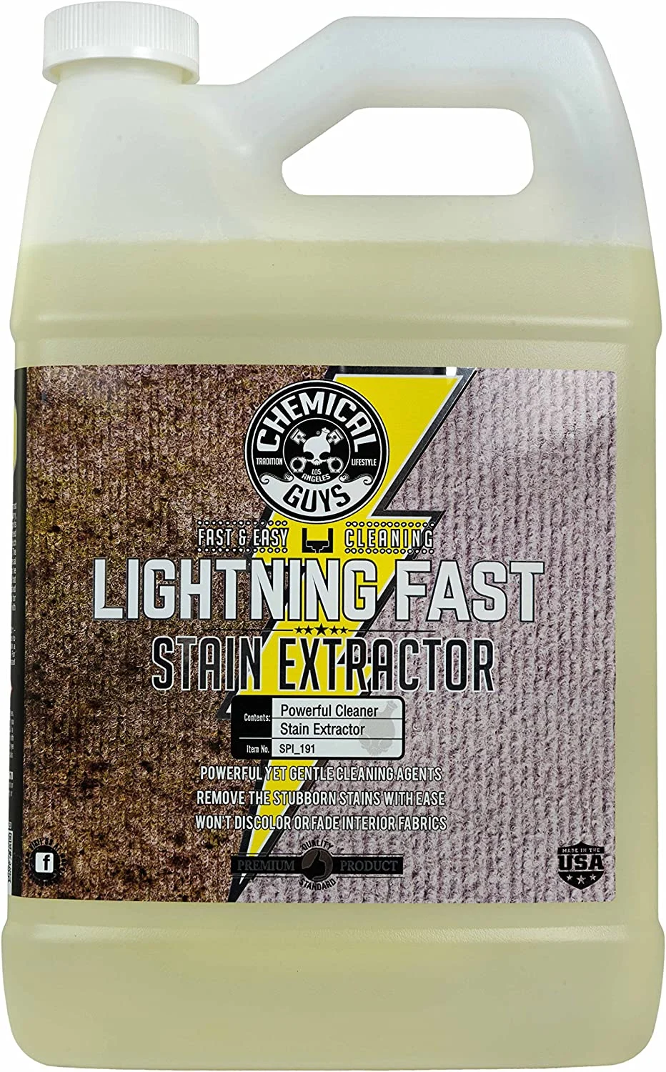Chemical Guys SPI_191 Lightning Fast Carpet and Upholstery Stain Extractor, 1 Gal/128 oz.
