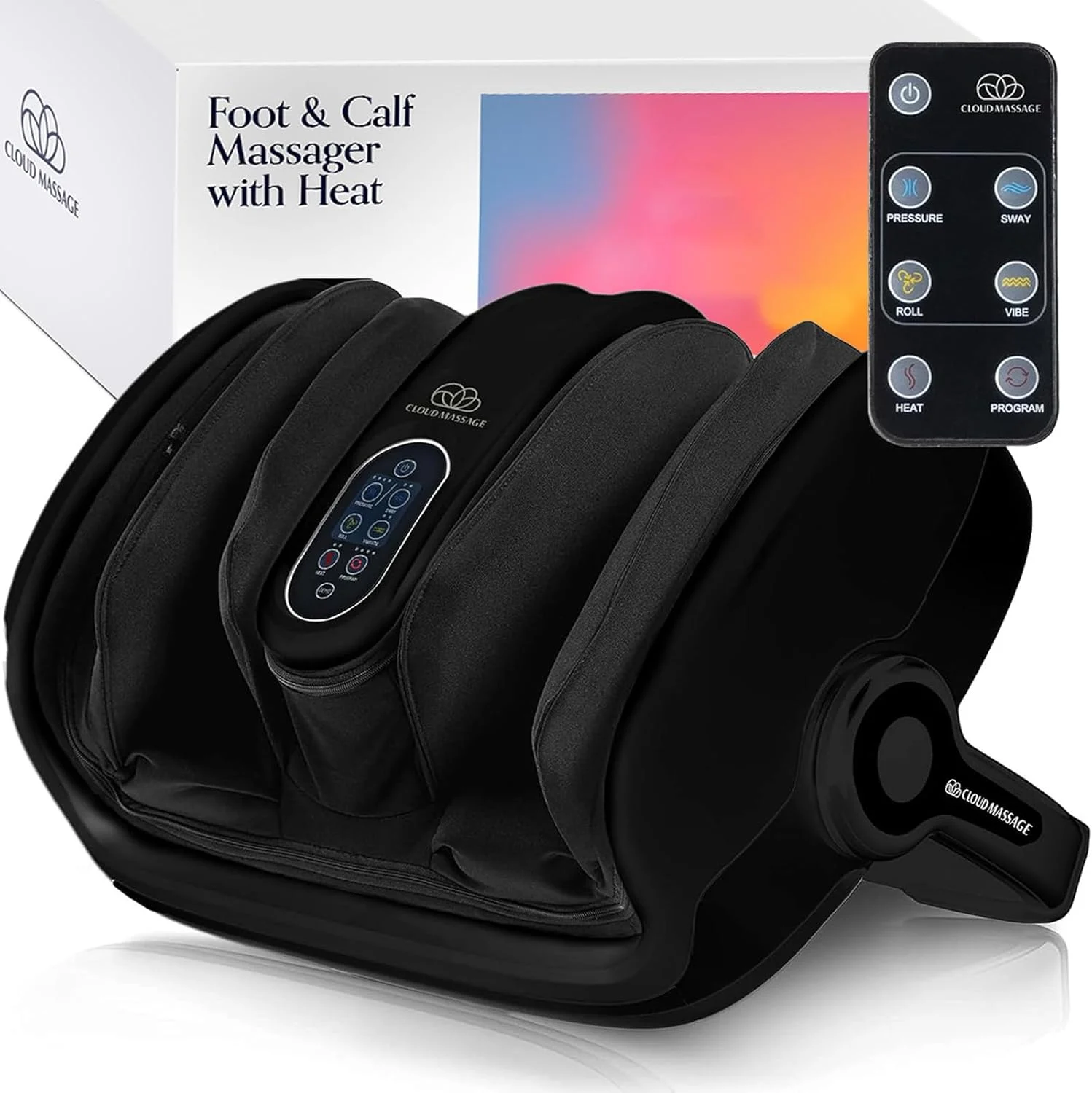 Cloud Massage Shiatsu Foot Massager with Heat, Deep Kneading Therapy for Pain Relief, Circulation, Post-Activity Relaxation – Foot Massager for Plantar Fasciitis, and Arthritis Relief
