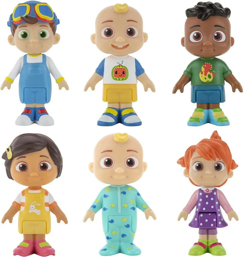 CoComelon Official Friends & Family, 6 Figure Pack – 3 Inch Character Toys