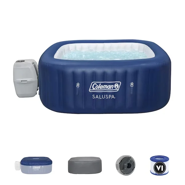 Coleman SaluSpa 140 Jet 6 -Person Inflatable Square Hot Tub (Cover Included)