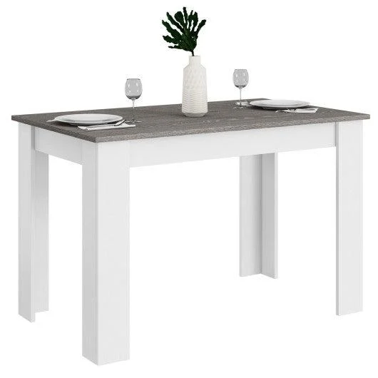 Costway 47" Dark Gray Dining Table for Kitchen and Dining Room