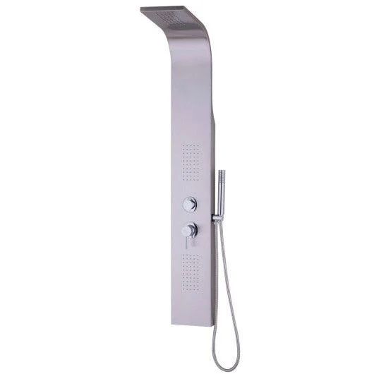 Costway 57" Stainless Steel Shower Panel With Massage Jets and Hand Shower