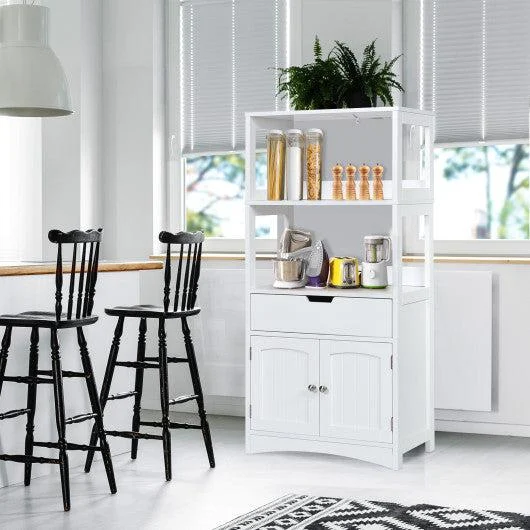 Costway Bathroom Storage Cabinet with Drawer and Shelf Floor Cabinet