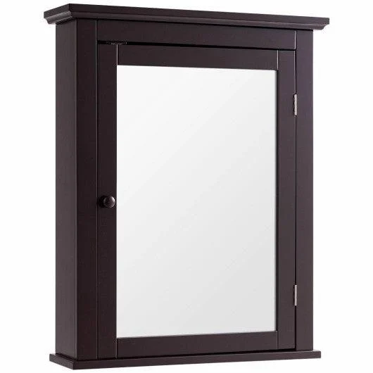 Costway Bathroom Wall Mounted Storage Mirror Medicine Cabinet