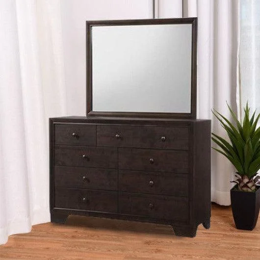 Costway Home Luxury 9 Drawers Storage Dresser Mirror Cabinet Set