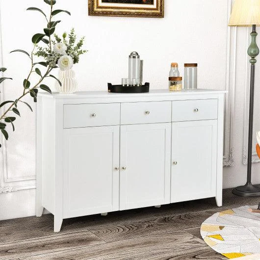 Costway Kitchen Wooden Storage with 3 Drawers