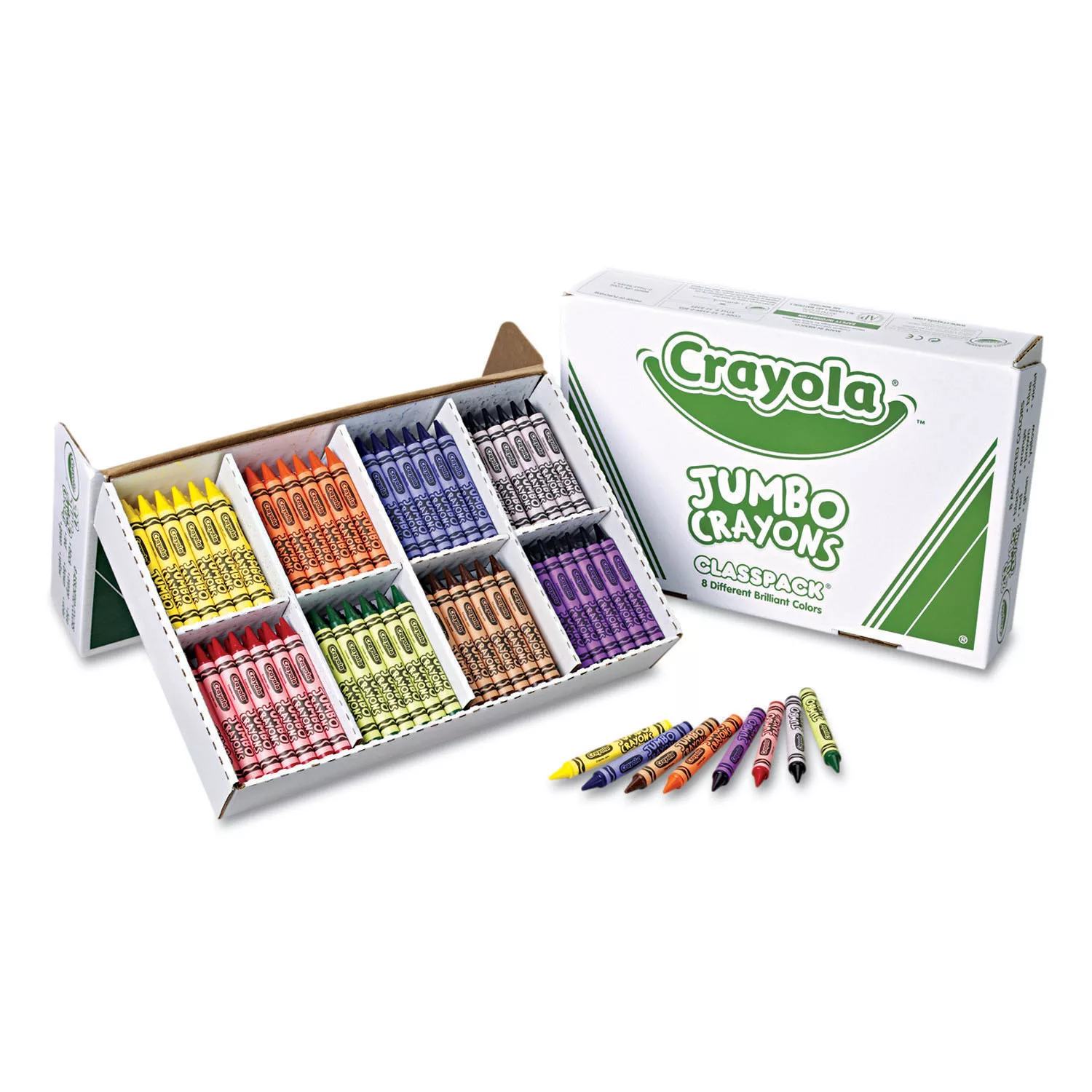 Crayola Jumbo Classpack Crayons, 25 Each of 8 Colors (200/set)