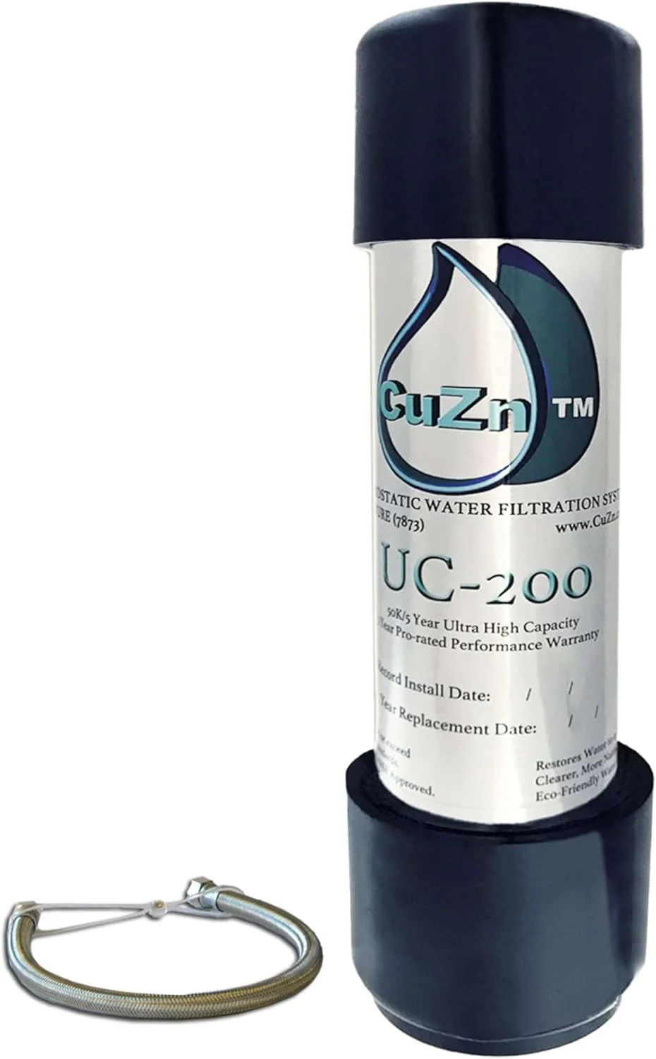 CuZn UC-200 50000 Gal. 5-Year Ultra Long Lasting Under-Sink Water Filter System with Direct Connect to Kitchen Faucet, NSF Certified
