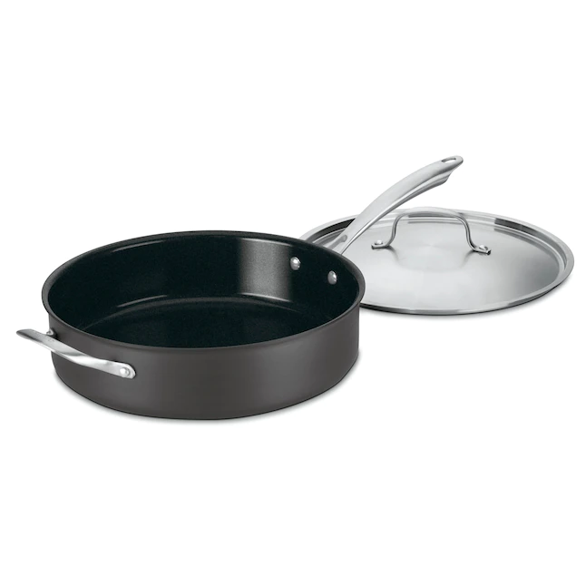 Cuisinart 2-Piece GreenGourmet 12.75-in Aluminum Cooking Pan with Lid(s) Included