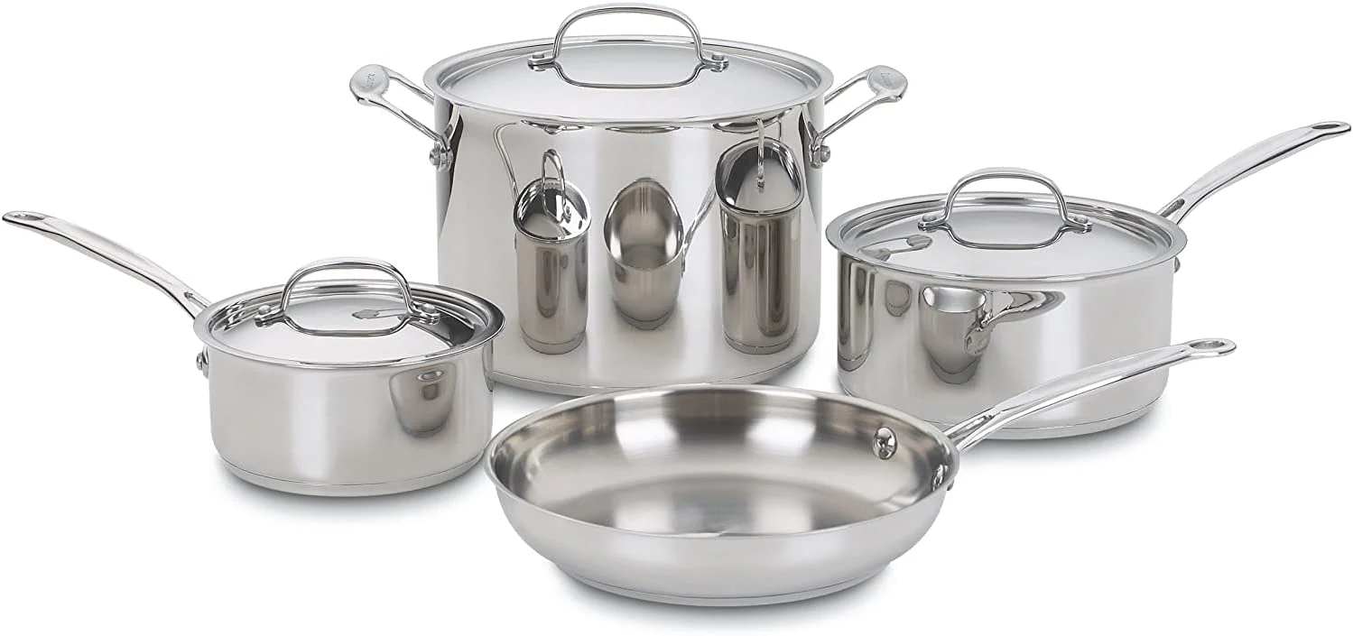 Cuisinart 77-7P1 7-Piece Chef’s-Classic-Stainless Collection, Cookware Set