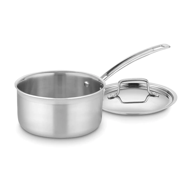Cuisinart 8.07-in Stainless Steel Cooking Pan with Lid(s) Included