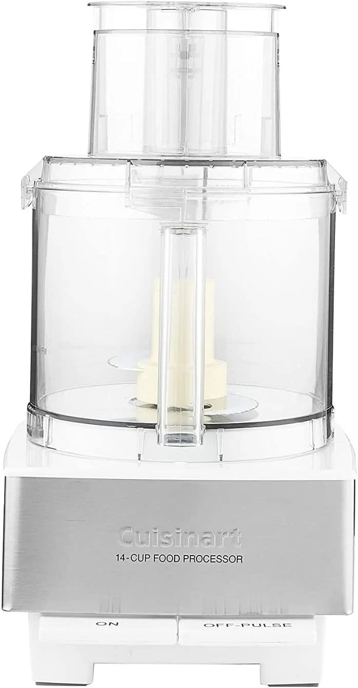 Cuisinart DFP-14BCWNY Food Processor 14-Cup Vegetable Chopper for Mincing, Dicing, Shredding, Puree & Kneading Dough, White Stainless