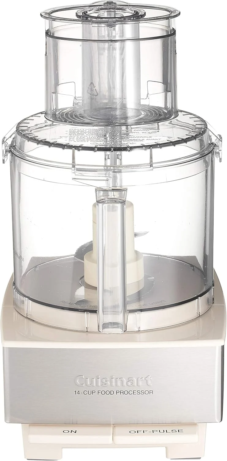 Cuisinart DFP-14CRM Food Processor 14-Cup Vegetable Chopper, Cream Stainless Steel