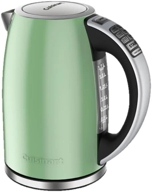 Cuisinart JAD-17P1MT PerfecTemp 1.7-Liter Electric Kettle, Cordless Electric Tea Kettle, 1500W for Fast Heat-Up, Pistachio Stainless