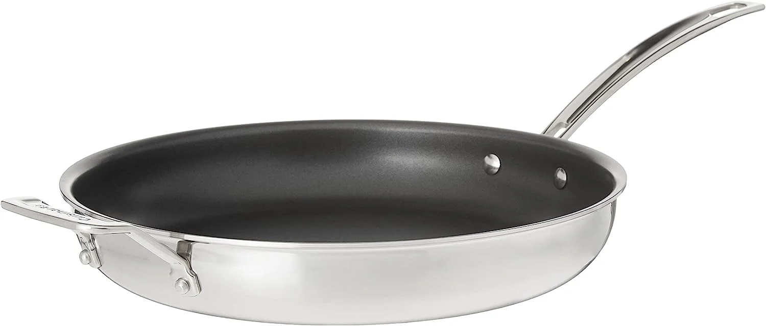 Cuisinart MultiClad Pro 12″ w/Helper Handle Skillet, Inch, Non Stick Stainless Steel