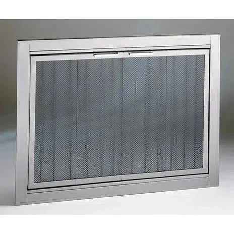 Custom Firescreen Custom Fireview Bi-Fold Glass Fireplace Doors