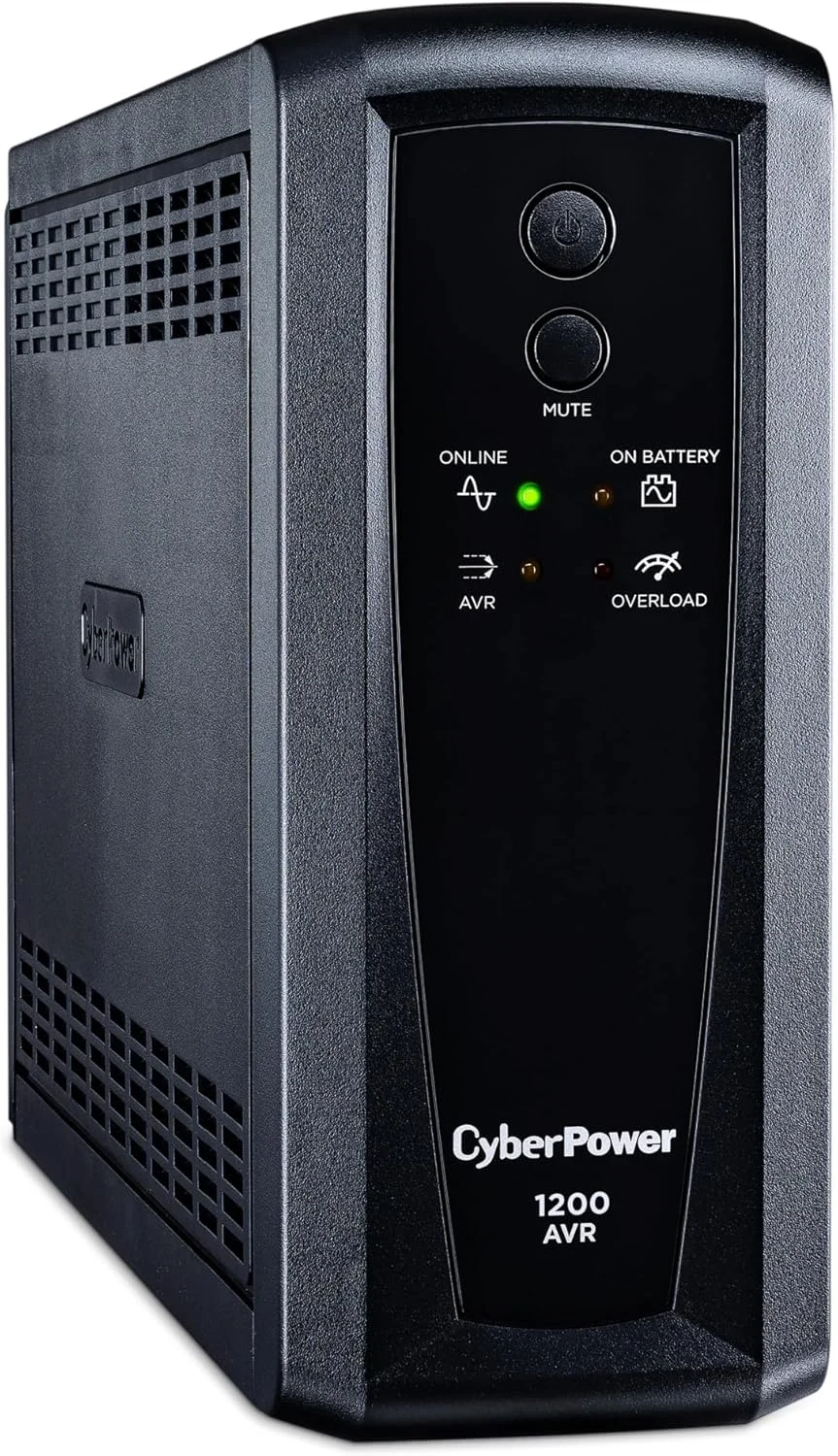 CyberPower CP1200AVR AVR UPS Battery Backup and Surge Protector, 1200VA/720W, 10 Outlets, Mini-Tower, UL Certified