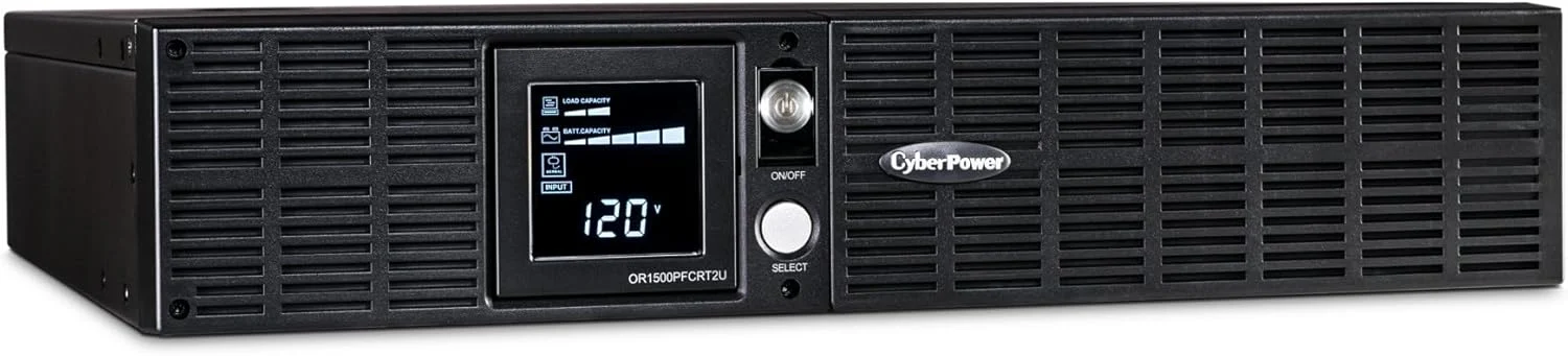 CyberPower OR1500PFCRT2U PFC Sinewave Battery Backup and Surge Protector, 1500VA/1050W, 8 Outlets, AVR, 2U Rack/Tower, UL Certified