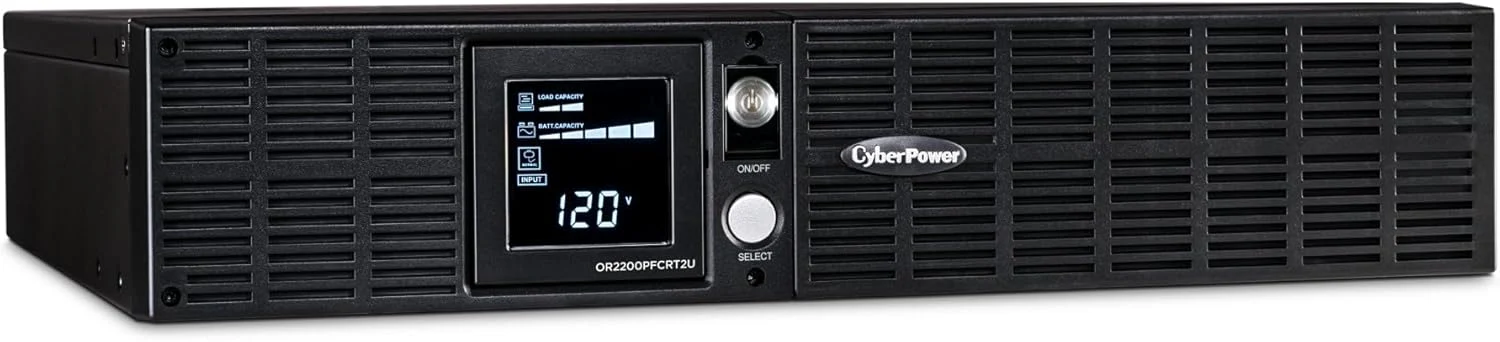 CyberPower OR2200PFCRT2U PFC Sinewave UPS Battery Backup and Surge Protector, 2000VA/1540W, 8 Outlets, AVR, 2U Rack/Tower, UL Certified