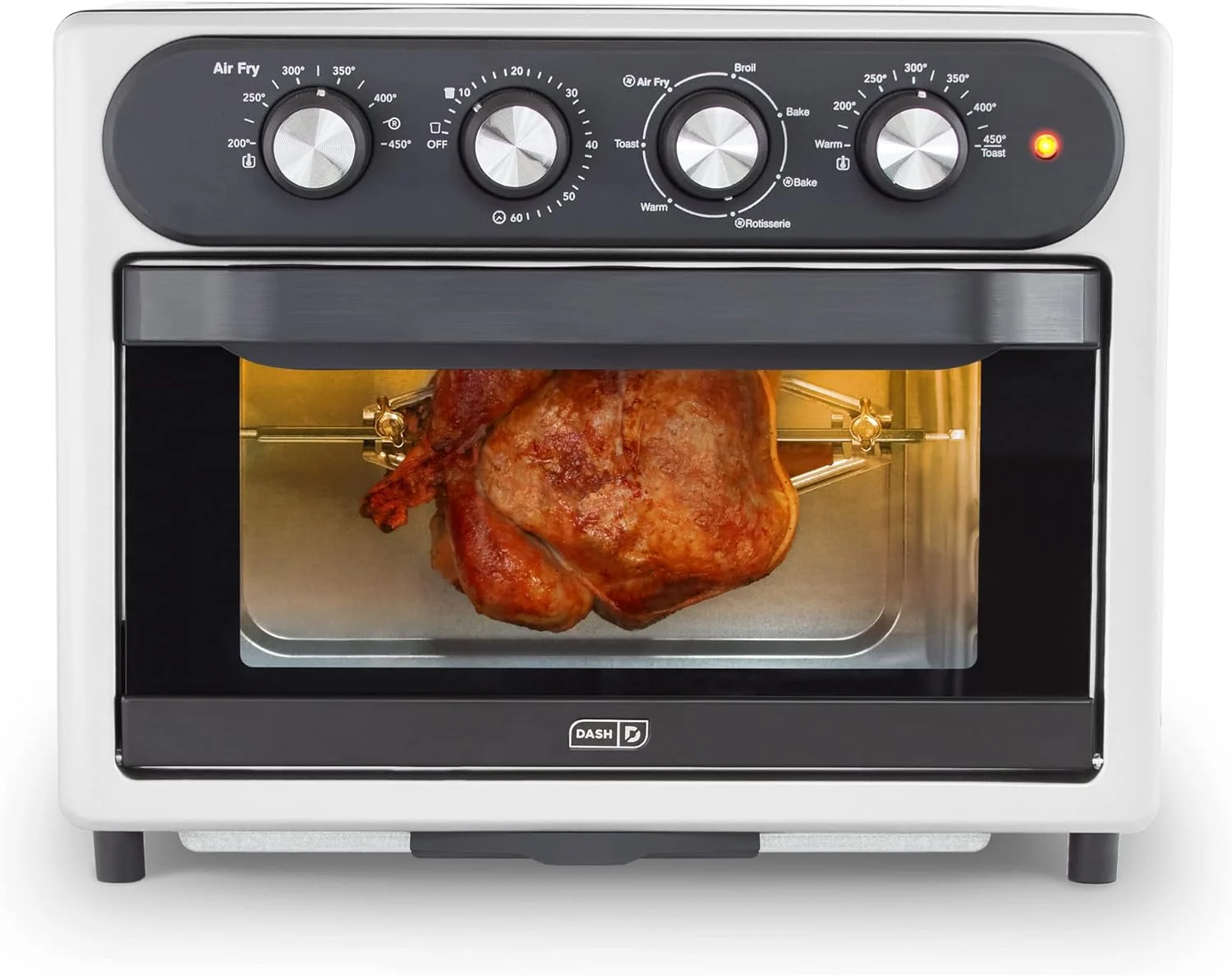 DASH Air Fry Multi Oven – 7 in 1 Convection Air Fry Oven with Non-stick Fry Basket, Baking Pan & Rack, 23L, 1500-Watt – Stainless Steel