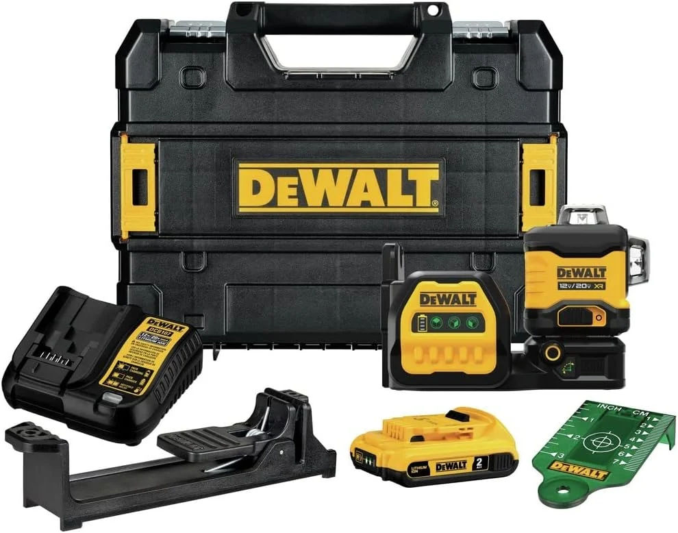 DEWALT 20V/12V MAX Laser Level Kit, 3 x 360, Green (DCLE34030G)