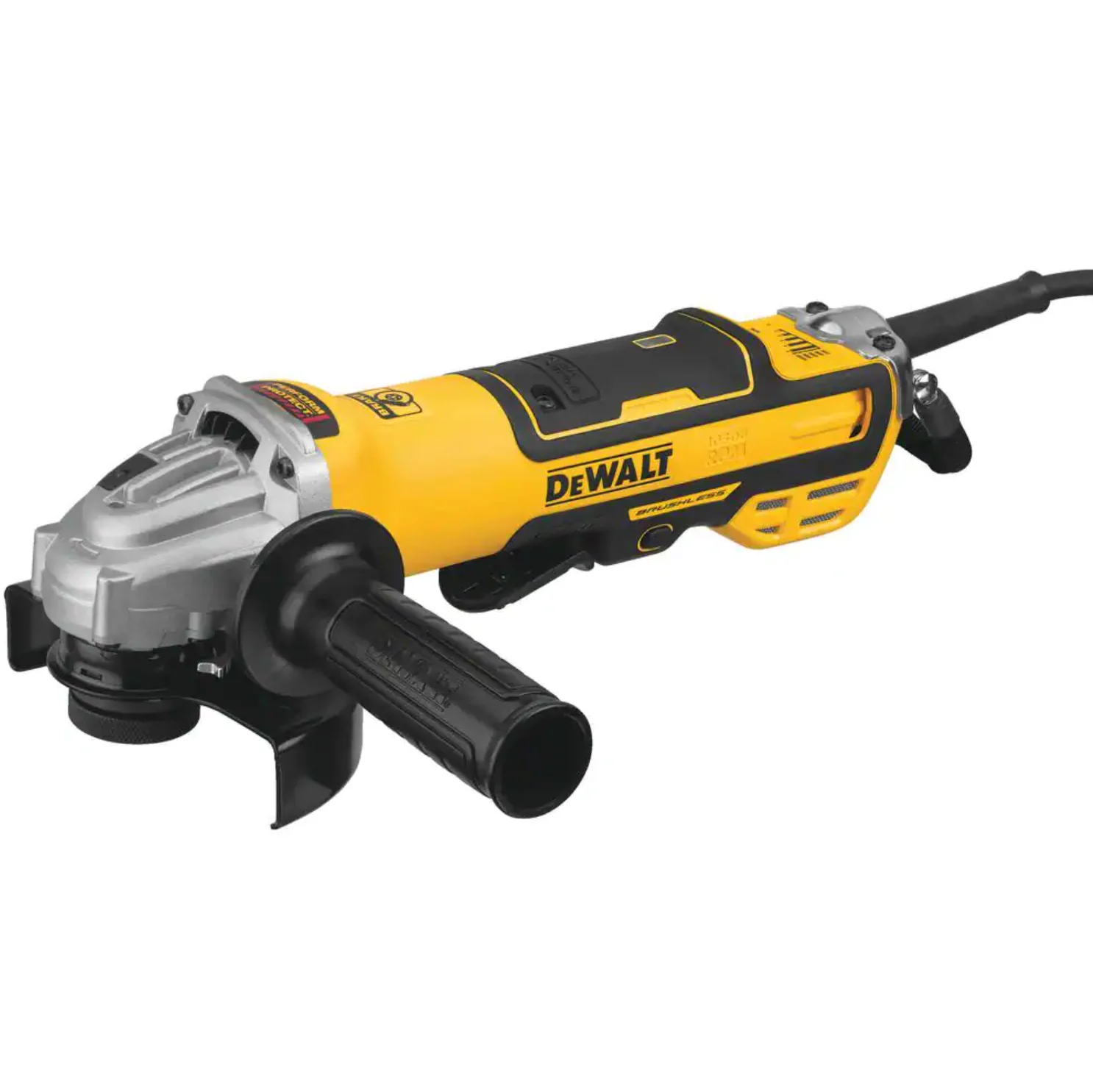 DEWALT DWE43214NVS 13 Amp Corded 5 in. Brushless Small Angle Grinder with No-Lock-On Paddle Switch and Variable Speed