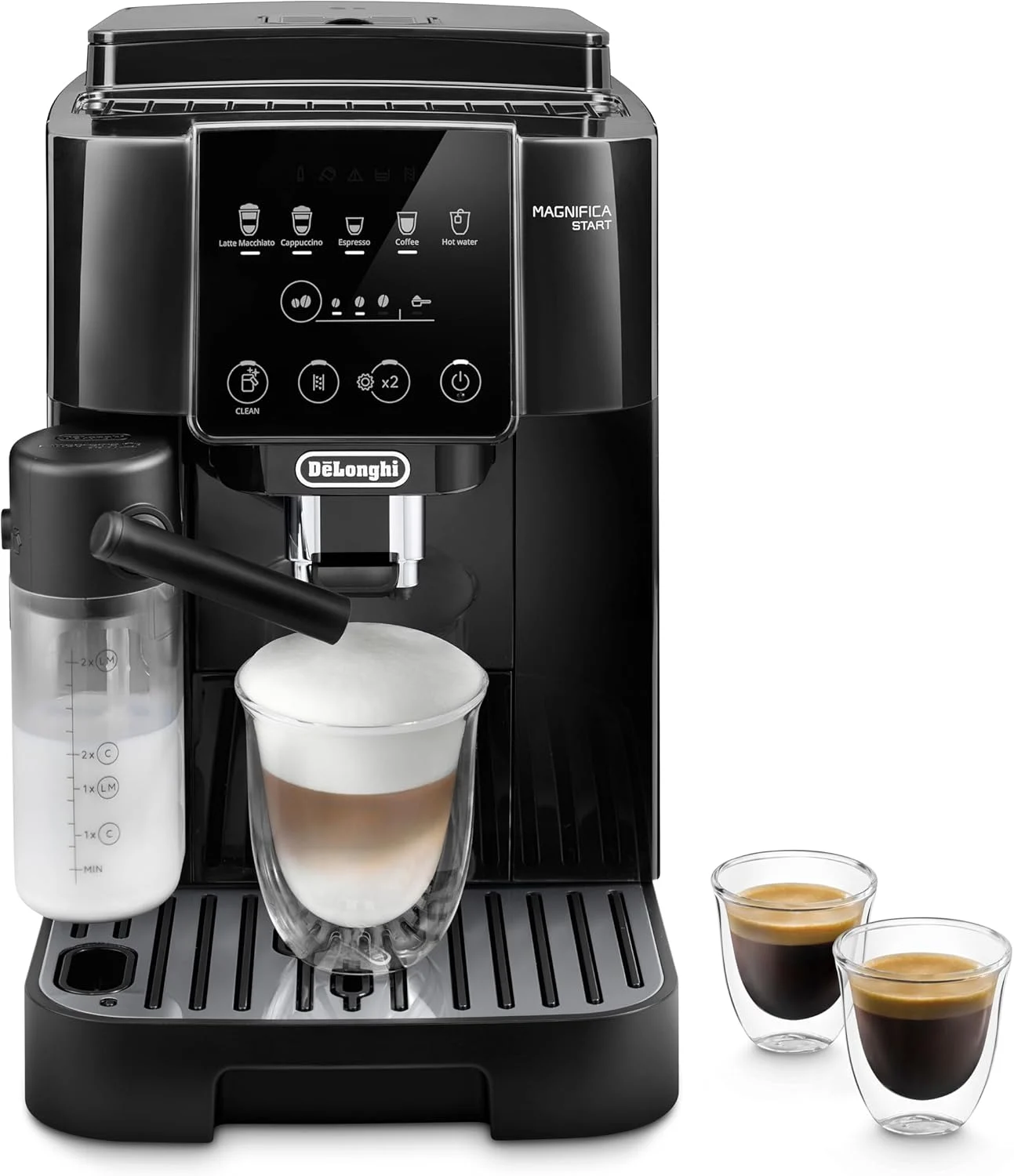 De’Longhi ECAM22080B Magnifica Start Automatic Espresso Machine with Auto Milk Frother & Built in Grinder – 5 One-Touch Recipes