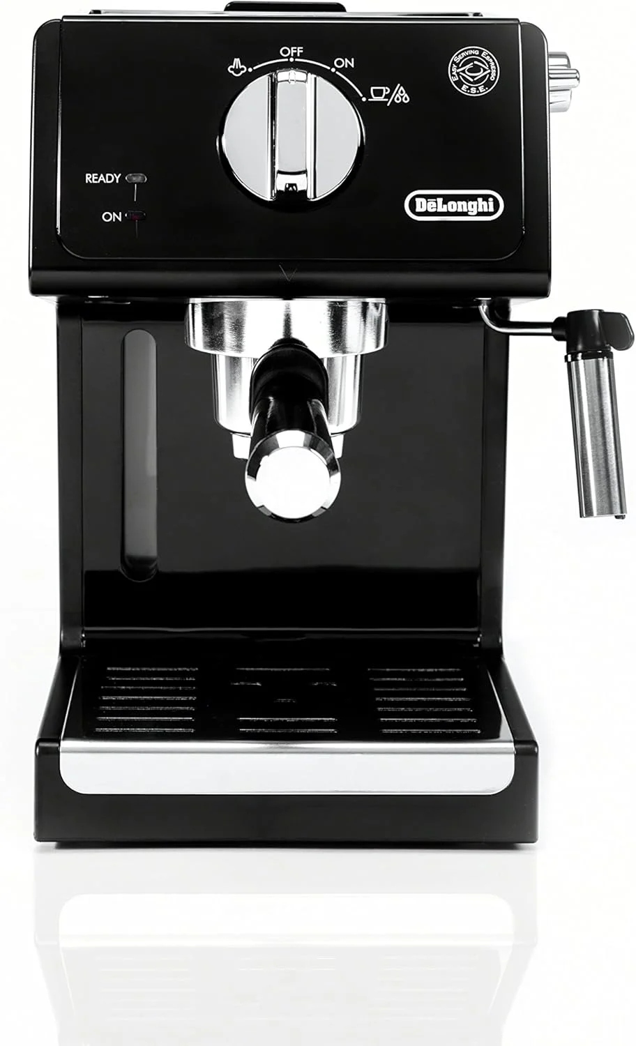 De’Longhi ECP3120 15 Bar Espresso Machine with Advanced Cappuccino System, 9.6 x 7.2 x 11.9 inches, Black/Stainless Steel
