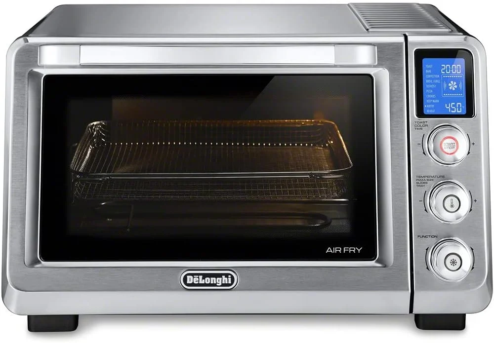 De’Longhi EO241264M 10-in-1 Digital Air Fryer, 24L, True Convection Toaster Oven with Internal Light, Stainless Steel