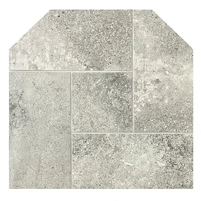 Diamond Hearths Radiant Traditional Edge 36" x 36" Type I Standard Board Snow Quartzite Tile Ember Protection