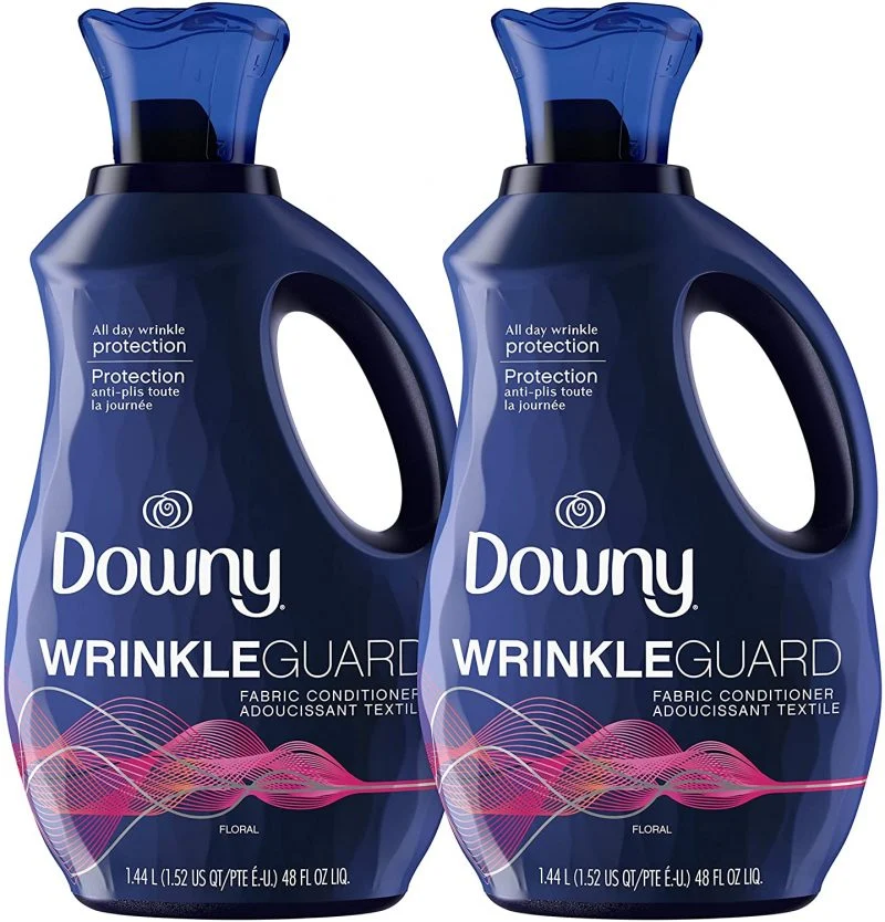 Downy Wrinkleguard Liquid Fabric Softener, Floral, 48 Fl Oz. Bottle, 2 Count