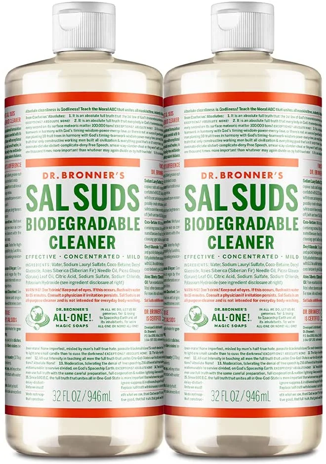 Dr. Bronner’s – Sal Suds Biodegradable Cleaner (32 Ounce, 2-Pack)