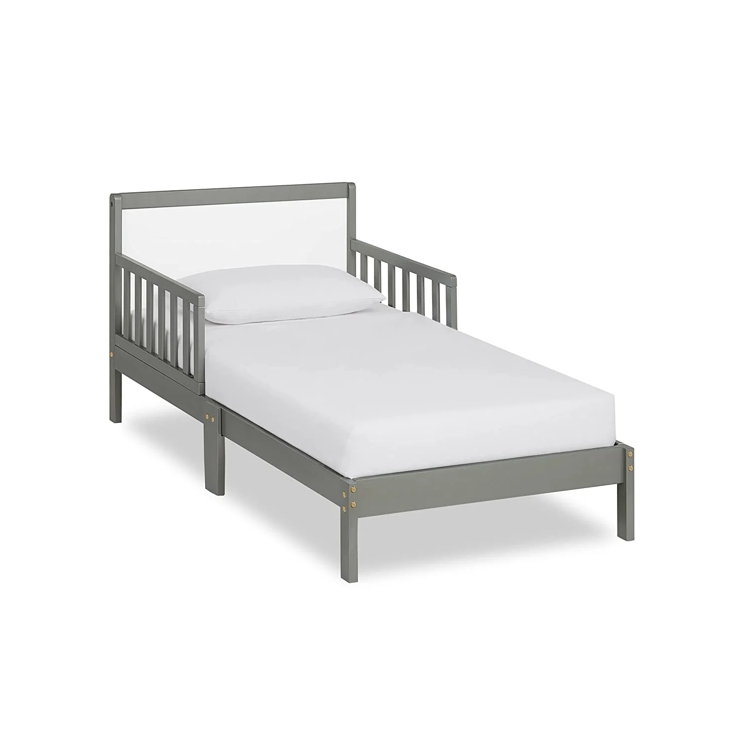 Dream On Me Brookside Toddler Bed Steel Grey White