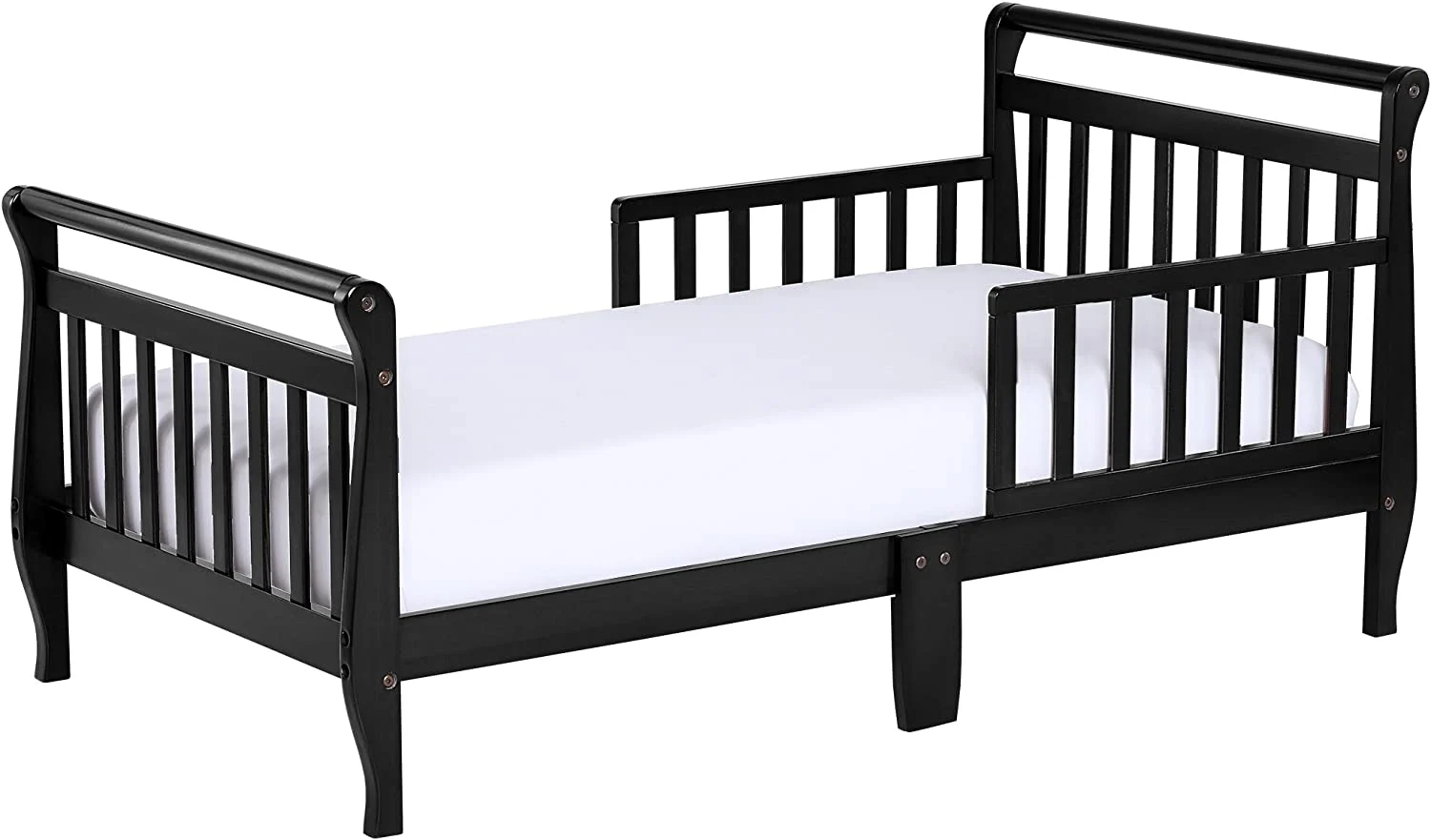 Dream On Me Classic Sleigh Toddler Bed, Black