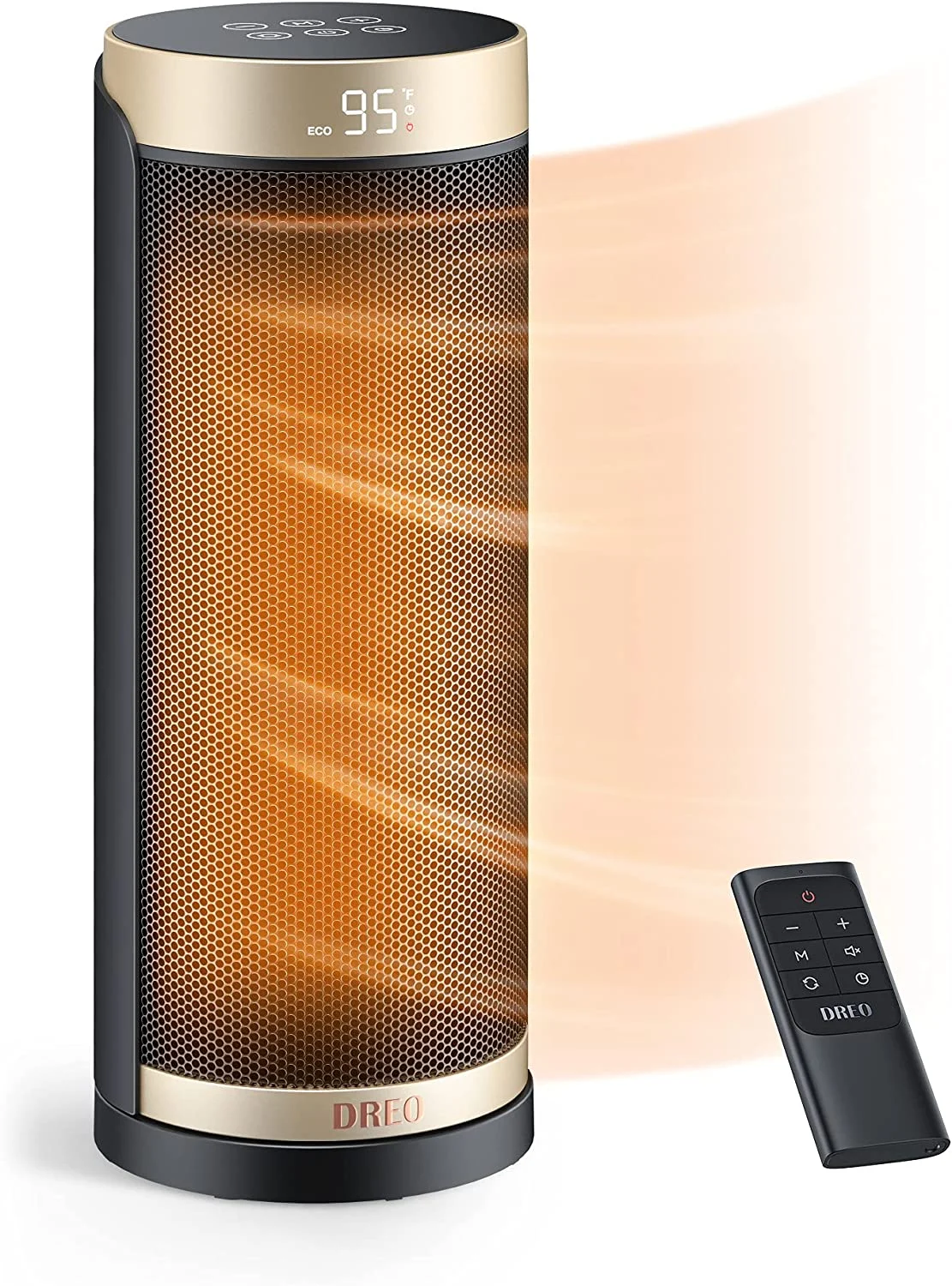 Dreo DR-HSH003 Space Heater for Indoor Use, 1500W Fast Heating Ceramic Electric Heater with Thermostat, Remote, Overheating & Tip-Over Protection